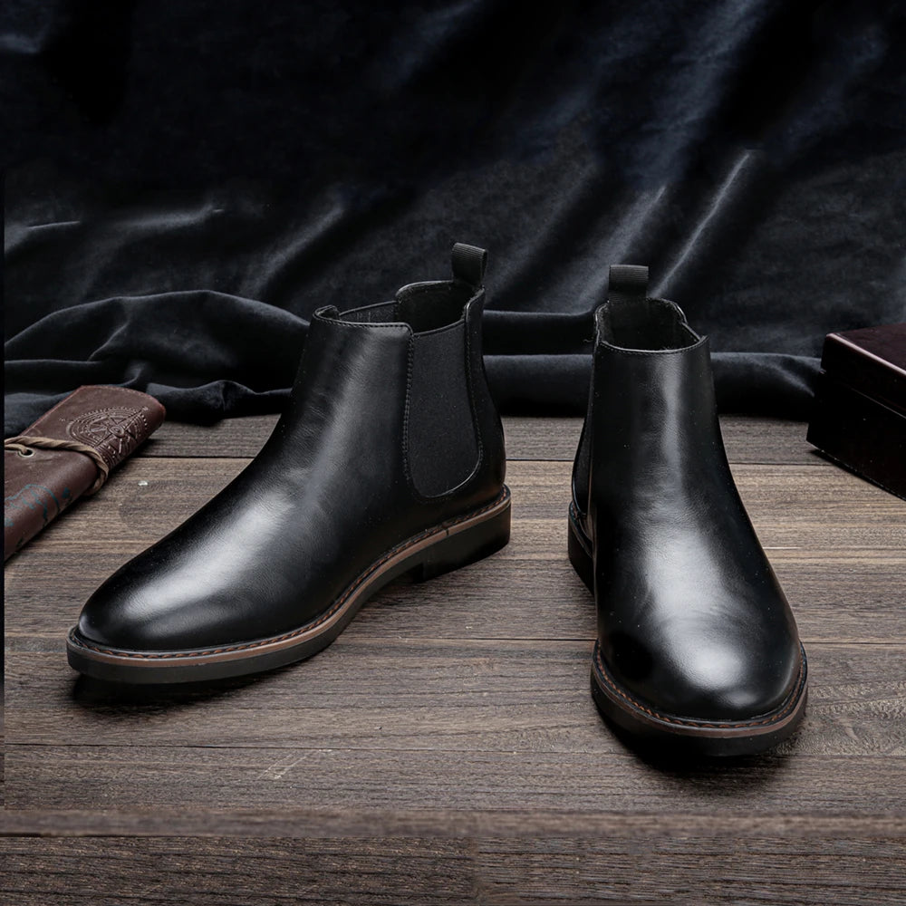 EZZIO: STEP-IN LEATHER BOOTS