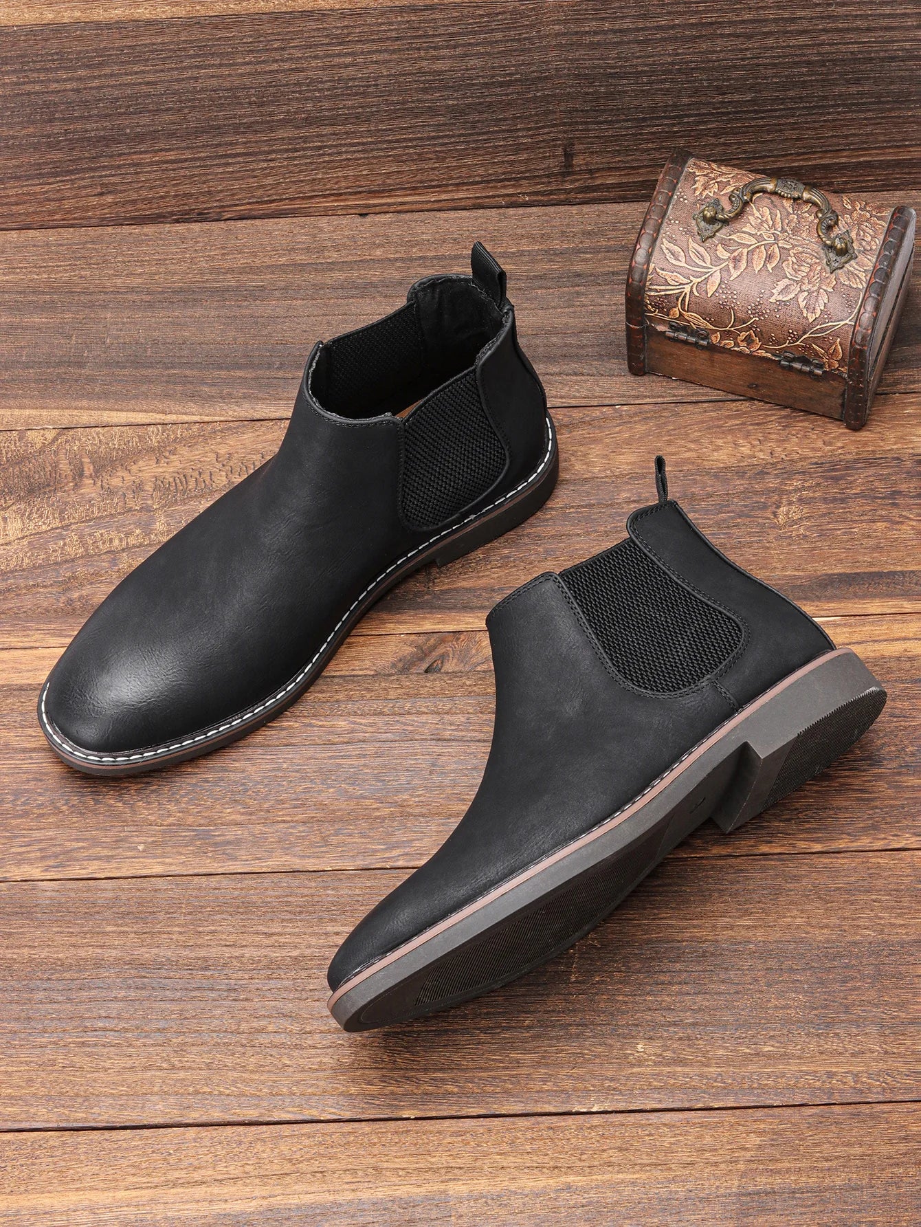 EZZIO: STEP-IN LEATHER BOOTS