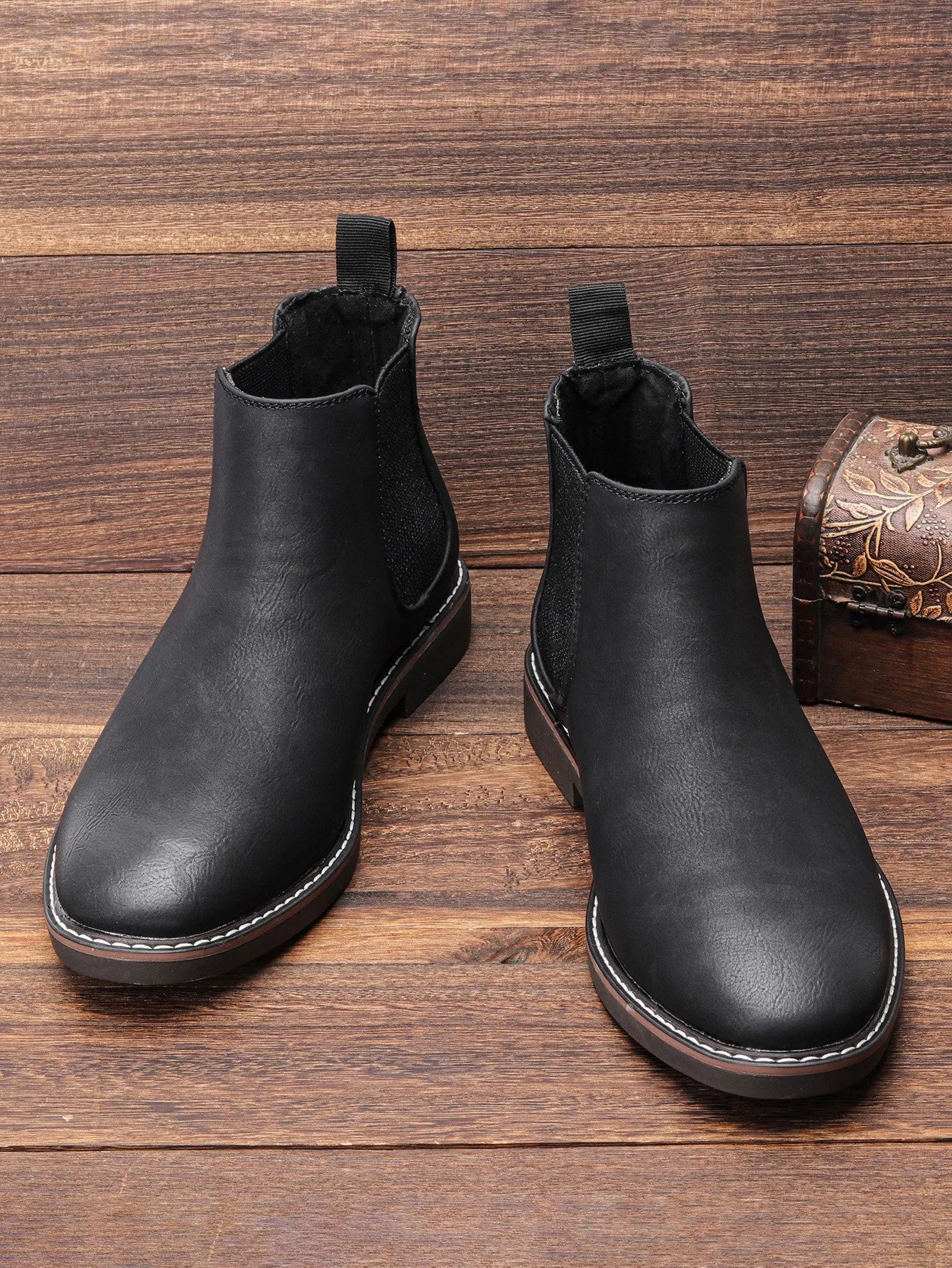 EZZIO: STEP-IN LEATHER BOOTS