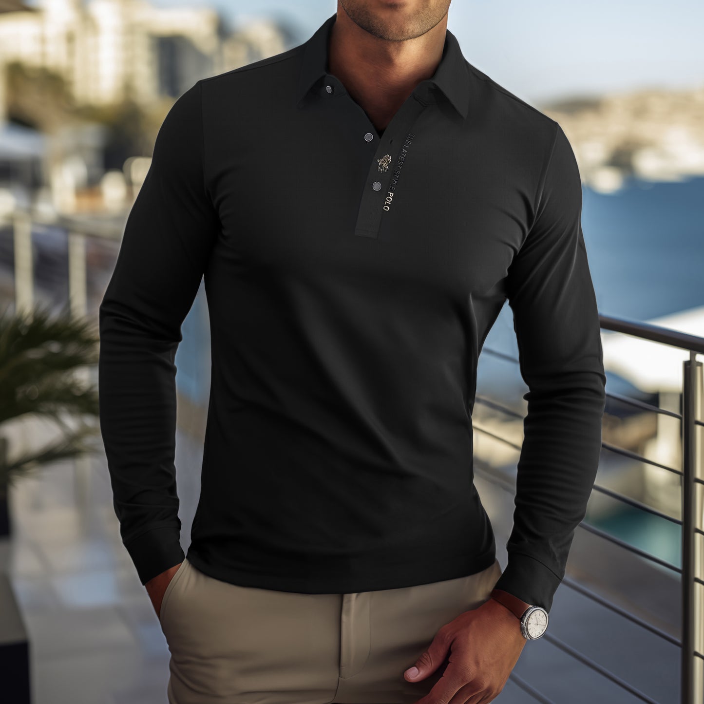 CAVALIERE: THE LONG SLEEVE LUXURY POLO