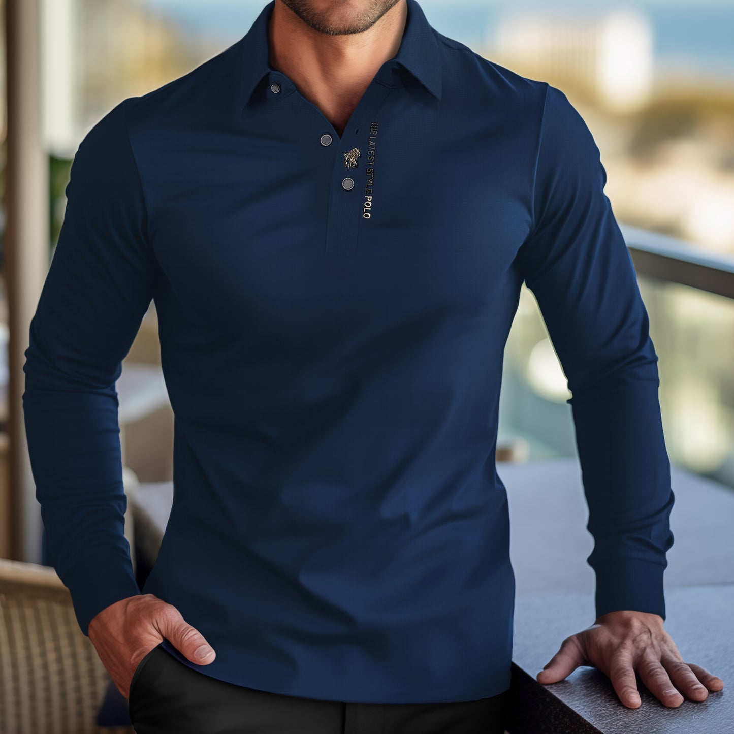 CAVALIERE: THE LONG SLEEVE LUXURY POLO