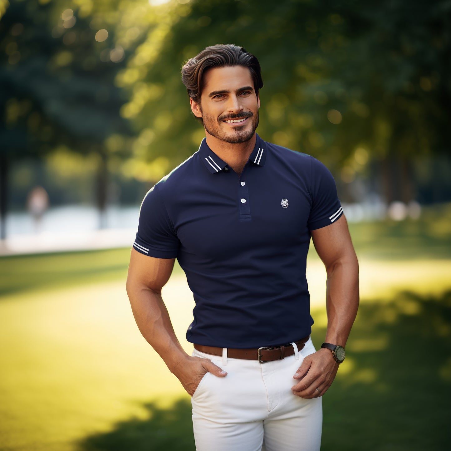 POLO LEONCELLO: PURE COTTON MUSCLE POLO