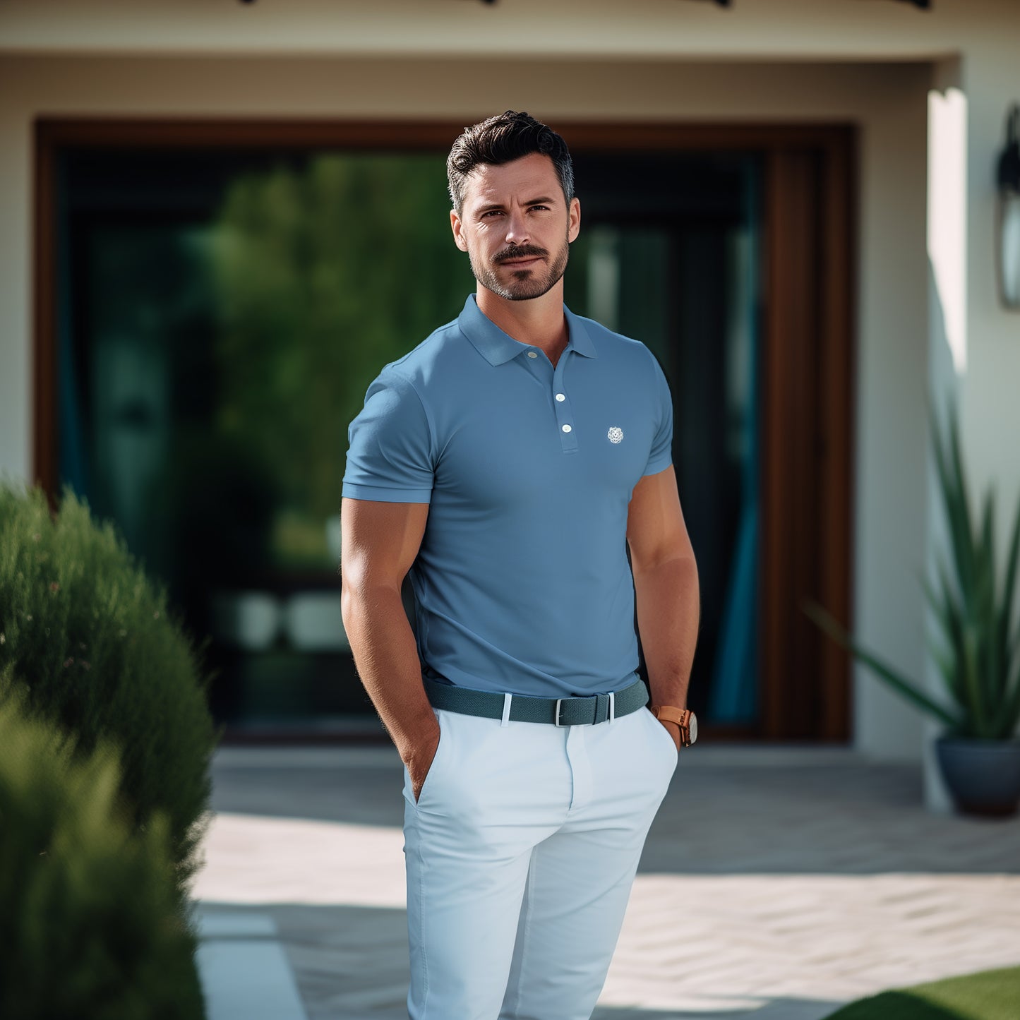 POLO LEONE: PURE COTTON MUSCLE POLO