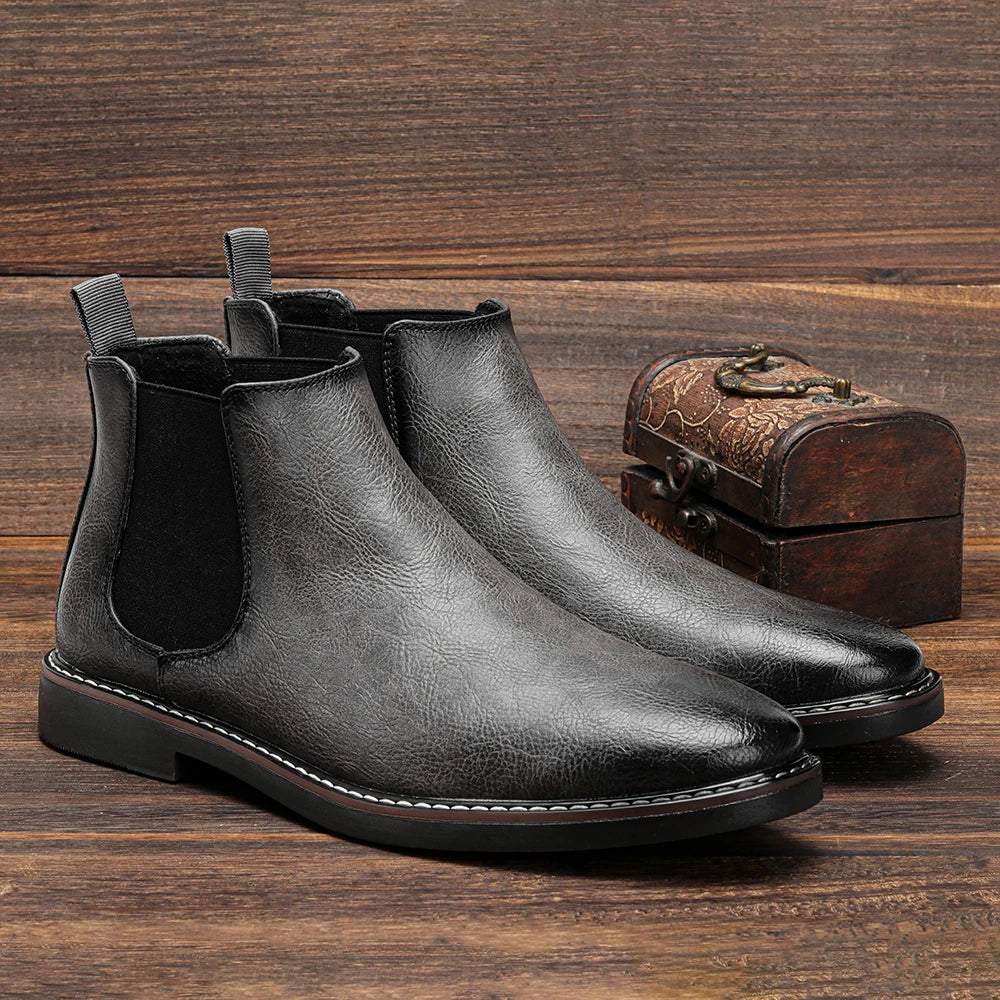 EZZIO: STEP-IN LEATHER BOOTS